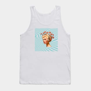 Trippy Dreamgirl, Flowergirl Floating in Psychedelic Waters Tank Top